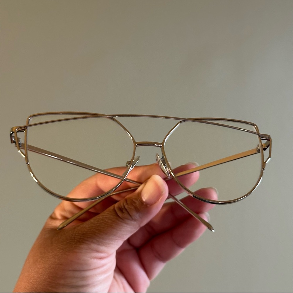 Stylish Silver Eyeglasses Frame